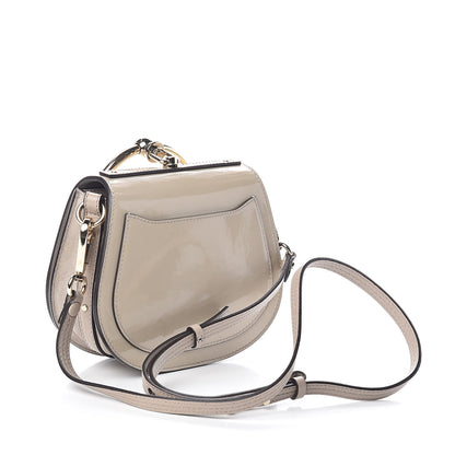 Chloe Patent Suede Small Nile Bracelet Bag Off White 3 of 8