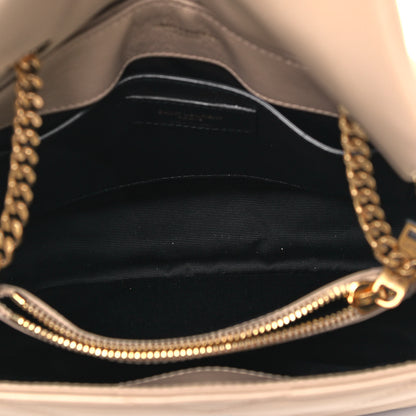 Saint Laurent Calfskin Y Quilted Monogram Small Loulou Chain Satchel Dark Beige 4 of 9