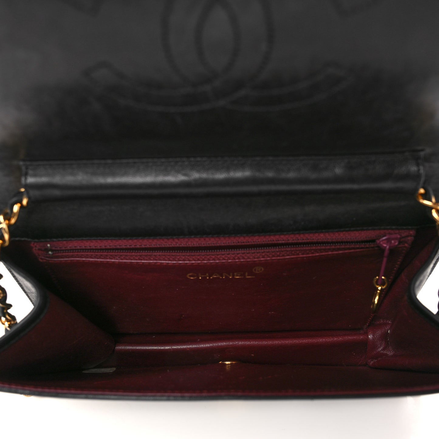 Lambskin Quilted Small Single Flap Black