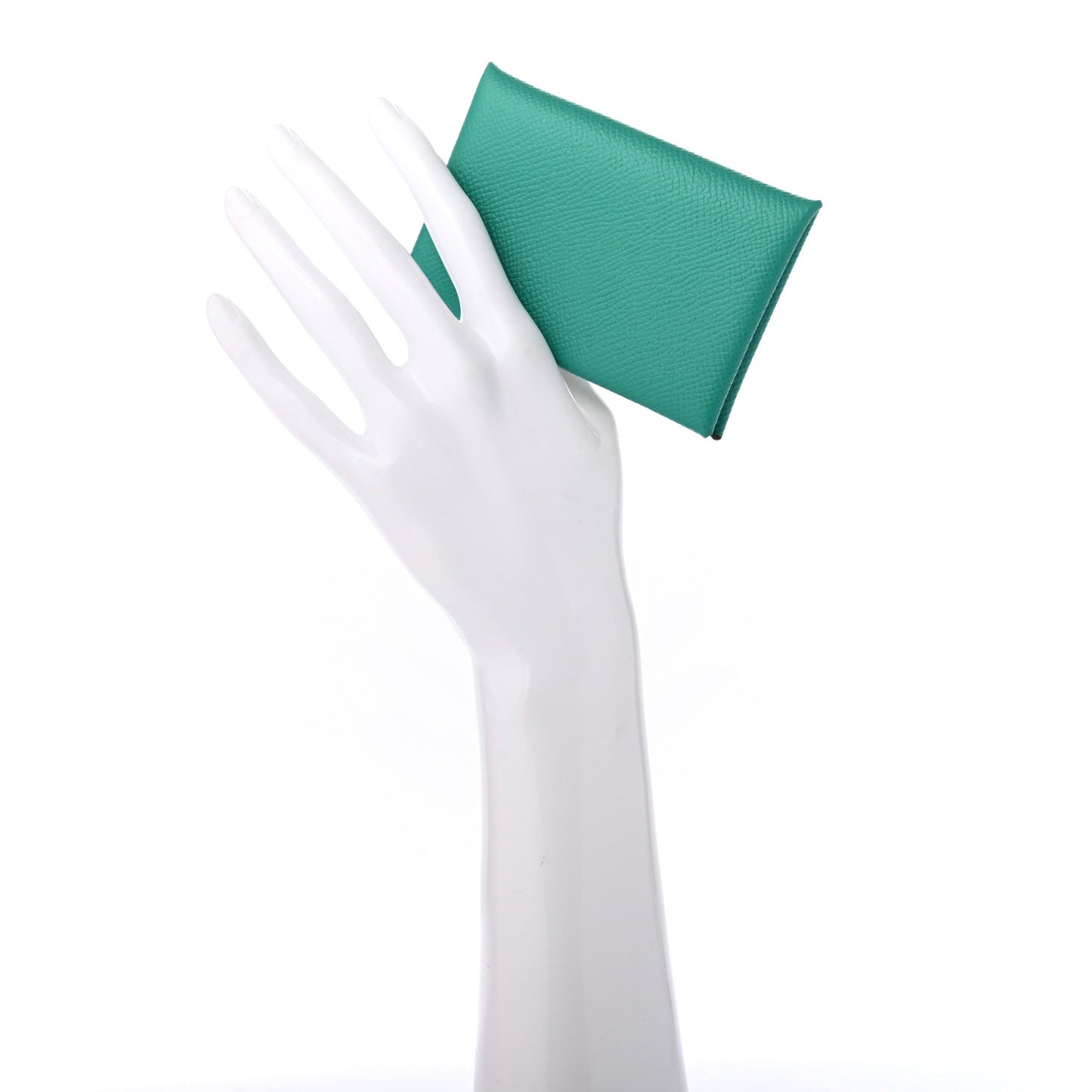 Epsom Calvi Card Case Bleu Paon