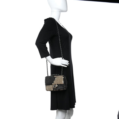 Chanel Sequin Single Flap Black 3 of 11