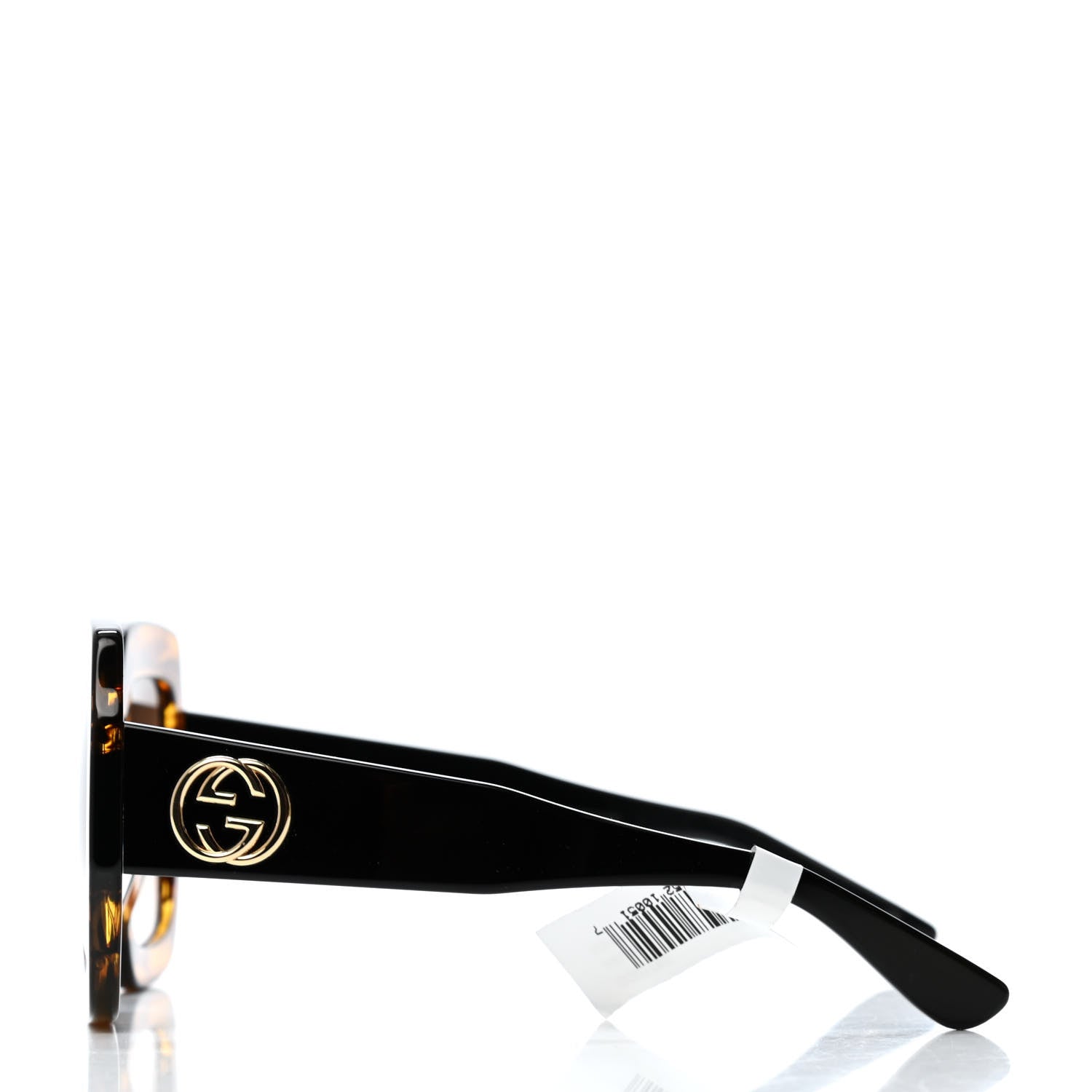 Gucci Acetate Square Frame Sunglasses GG0053S Havana 3 of 4