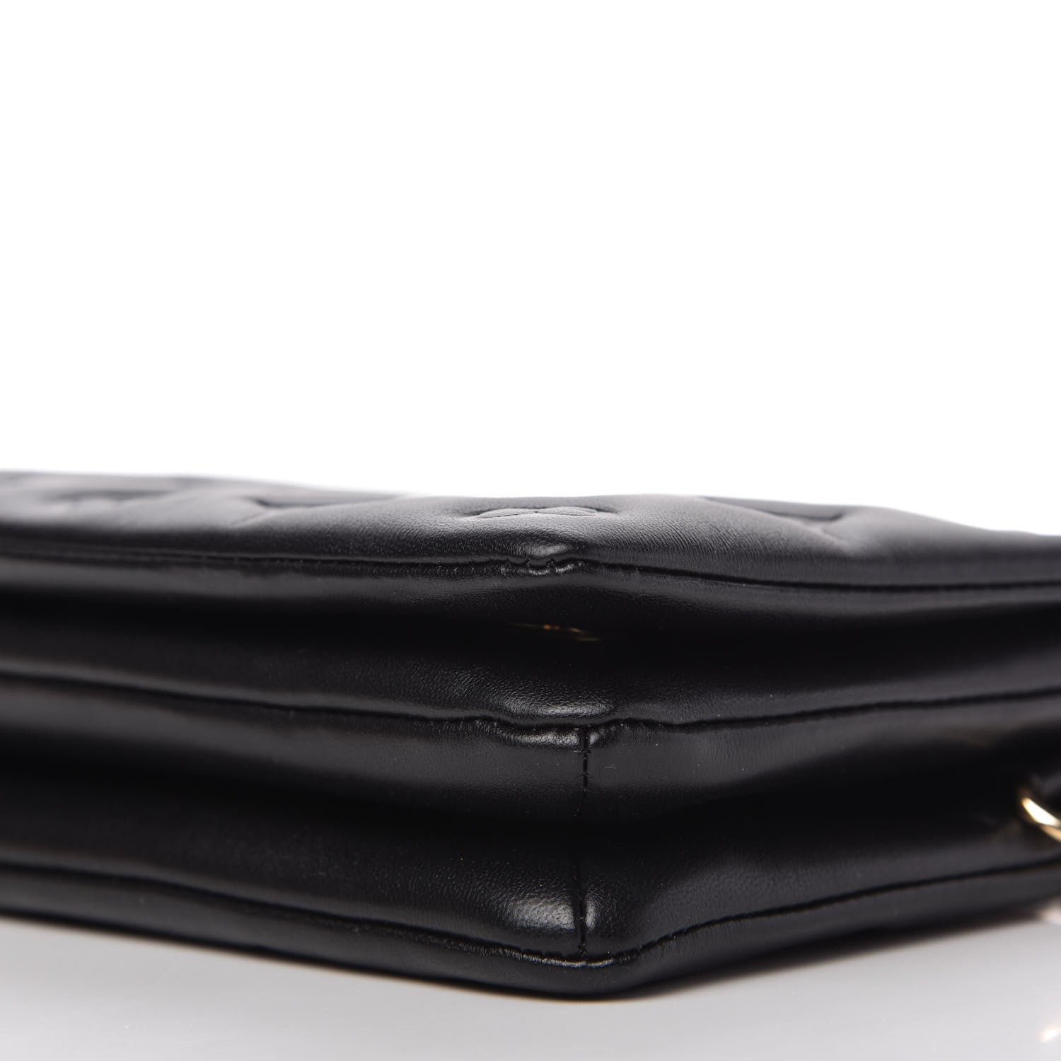 Louis Vuitton Lambskin Embossed Monogram Pochette Coussin Black 7 of 10