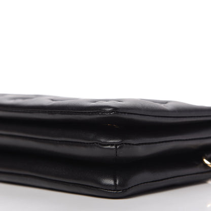 Louis Vuitton Lambskin Embossed Monogram Pochette Coussin Black 7 of 10