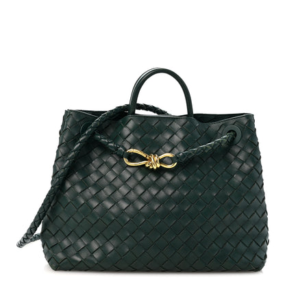 Bottega Veneta Nappa Intrecciato Medium Andiamo Shoulder Bag Emerald Green 1 of 12