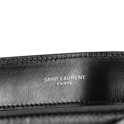 Saint Laurent Calfskin Y Quilted Monogram Toy Loulou Crossbody Bag Black 7 of 8