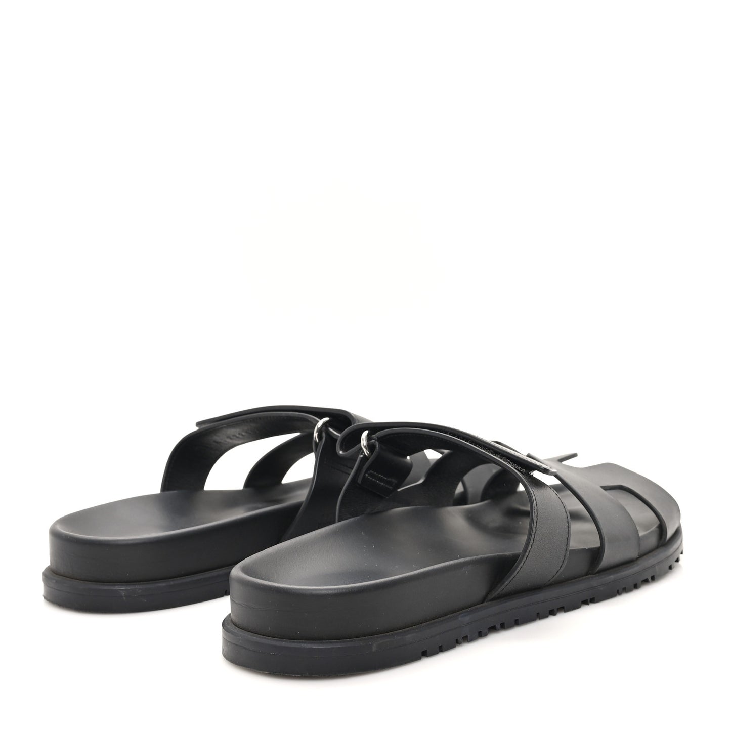 Calfskin Womens Chypre Sandals 40.5 Black