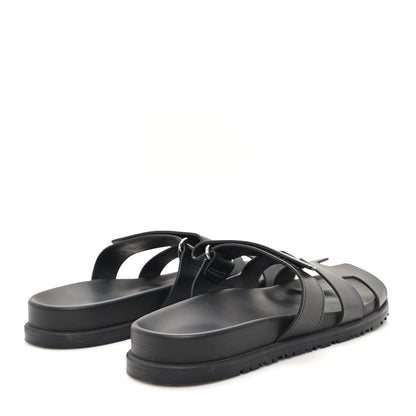Hermes Calfskin Womens Chypre Sandals 40.5 Black 5 of 10