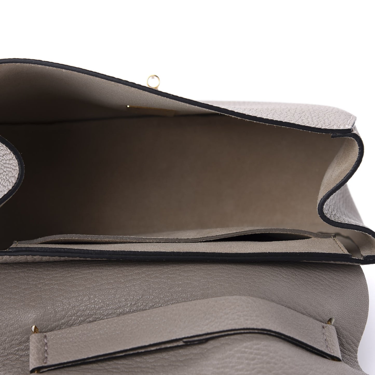 Grained Lambskin Mini Drew Shoulder Bag Motty Grey