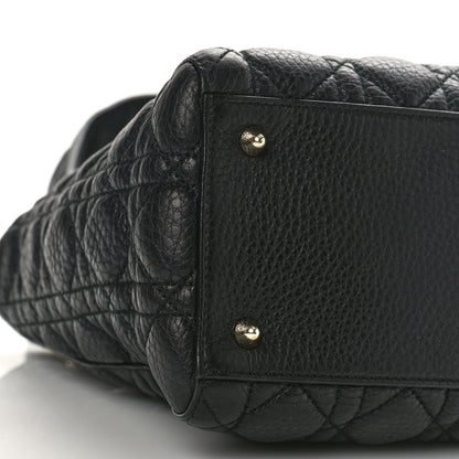 Christian Dior Grained Calfskin Cannage Medium Supple Lady Dior Black 7 of 8