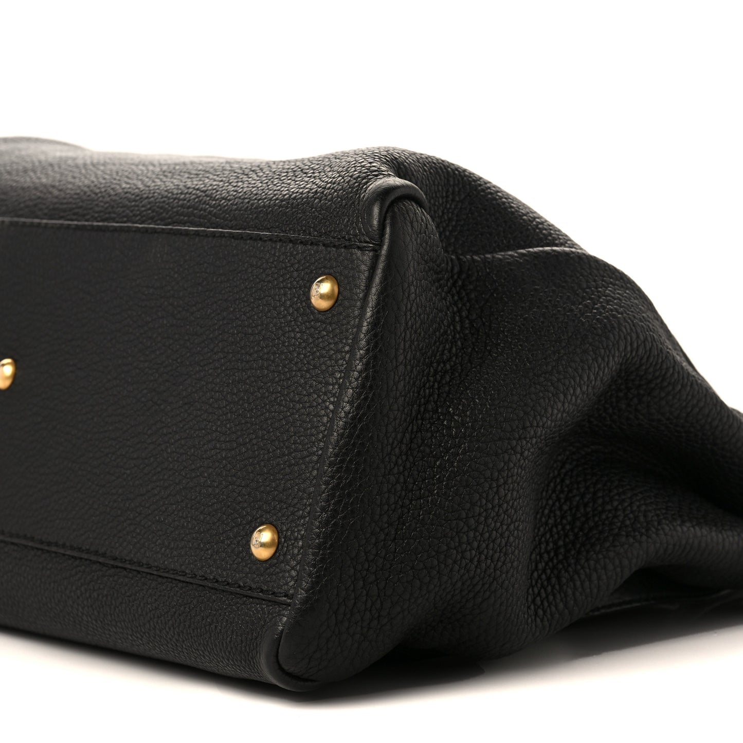Cuoio Romano Selleria Large Peekaboo Iconic Satchel Black Moro