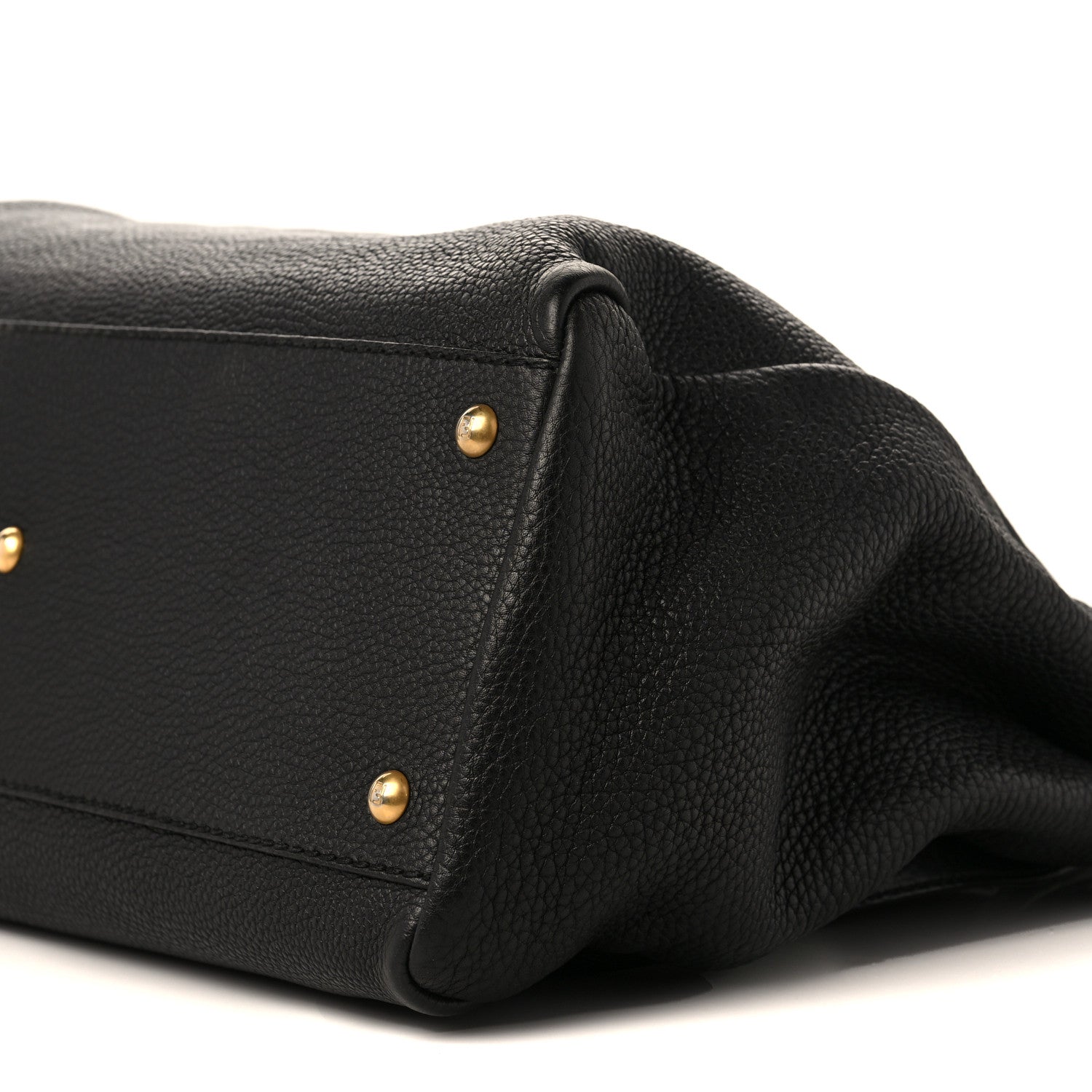 Fendi Cuoio Romano Selleria Large Peekaboo Iconic Satchel Black Moro 8 of 8