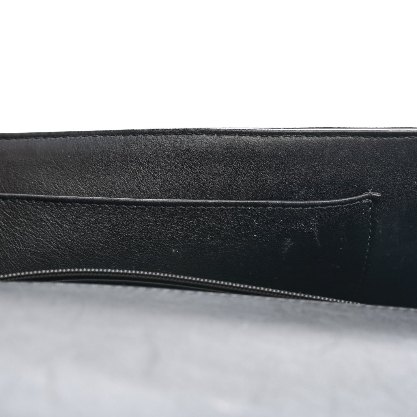 Patent Calfskin Snakeskin New Medium Boy Flap Black Silver