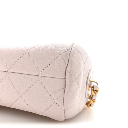 Chanel Shiny Lambskin Quilted Small Fashion Therapy Bowling Bag Lilac 10 of 11