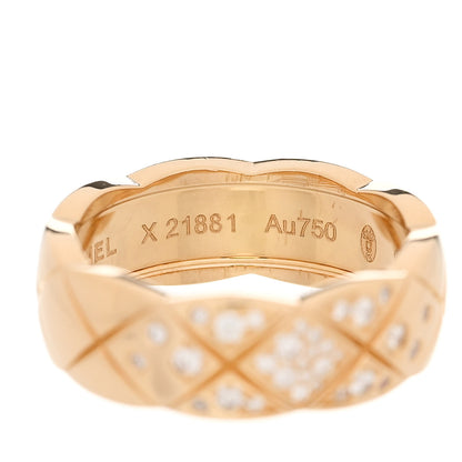 Chanel 18K Yellow Gold Diamond Small Coco Crush Ring 52 6 5 of 7