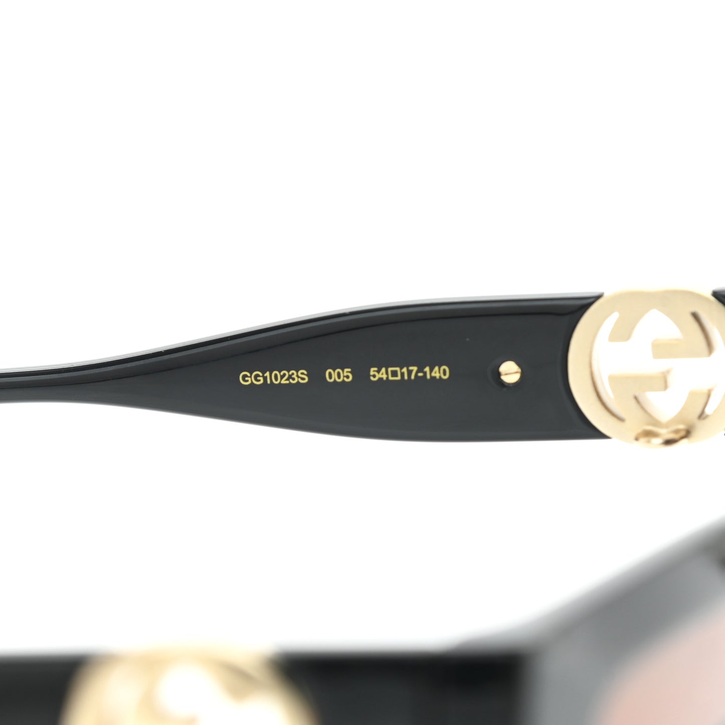 Acetate Square Frame Chain Sunglasses GG1023S Black