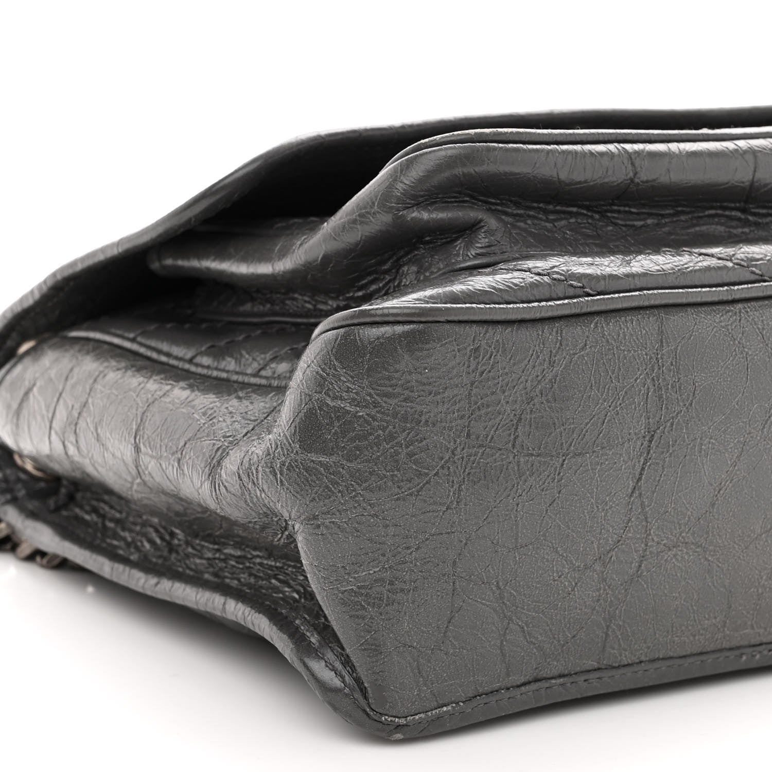 Saint Laurent Crinkled Calfskin Matelasse Monogram Medium Niki Chain Satchel Fog 8 of 11