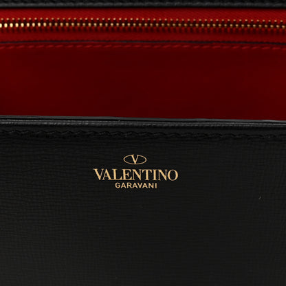 Valentino Garavani Grainy Calfskin Vlogo Stud Sign Shoulder Bag Black 6 of 10