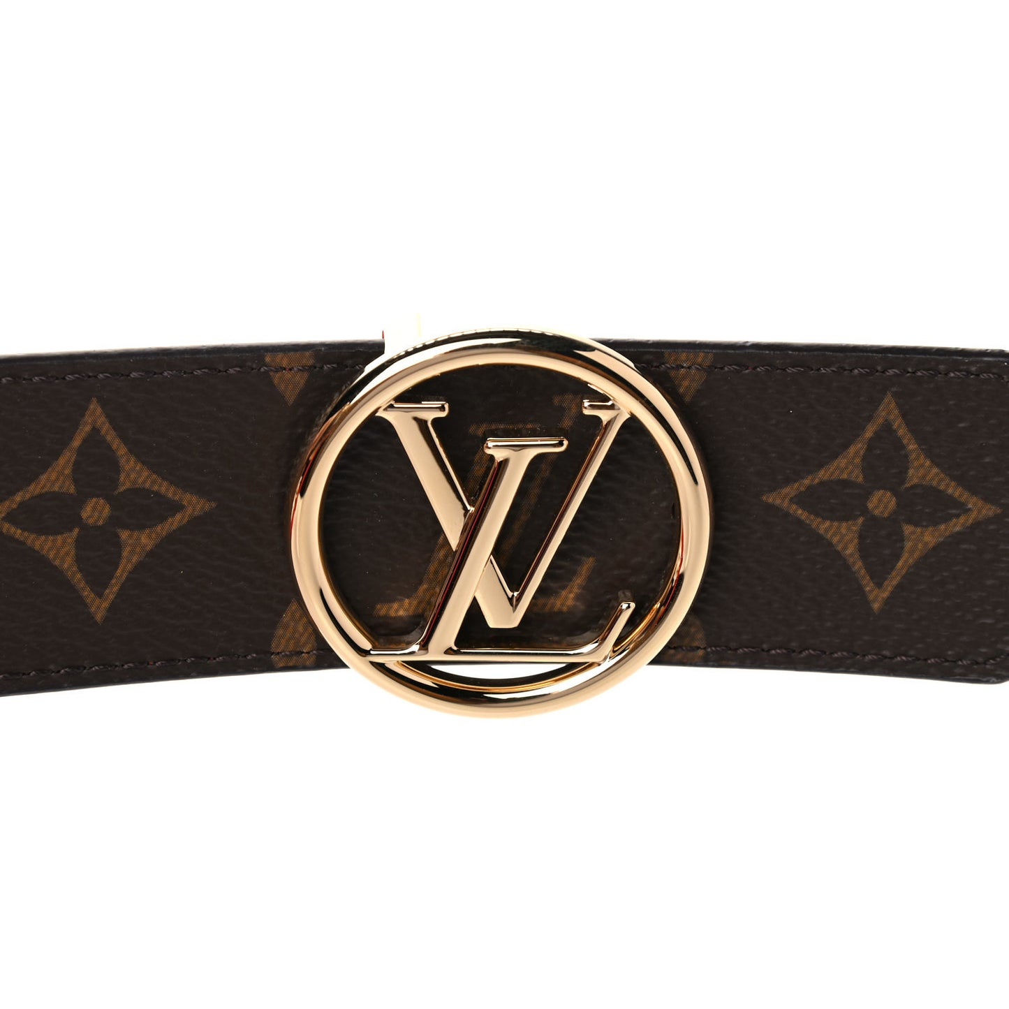 Monogram Epi 35mm LV Circle Reversible Belt 90 36 Coquelicot