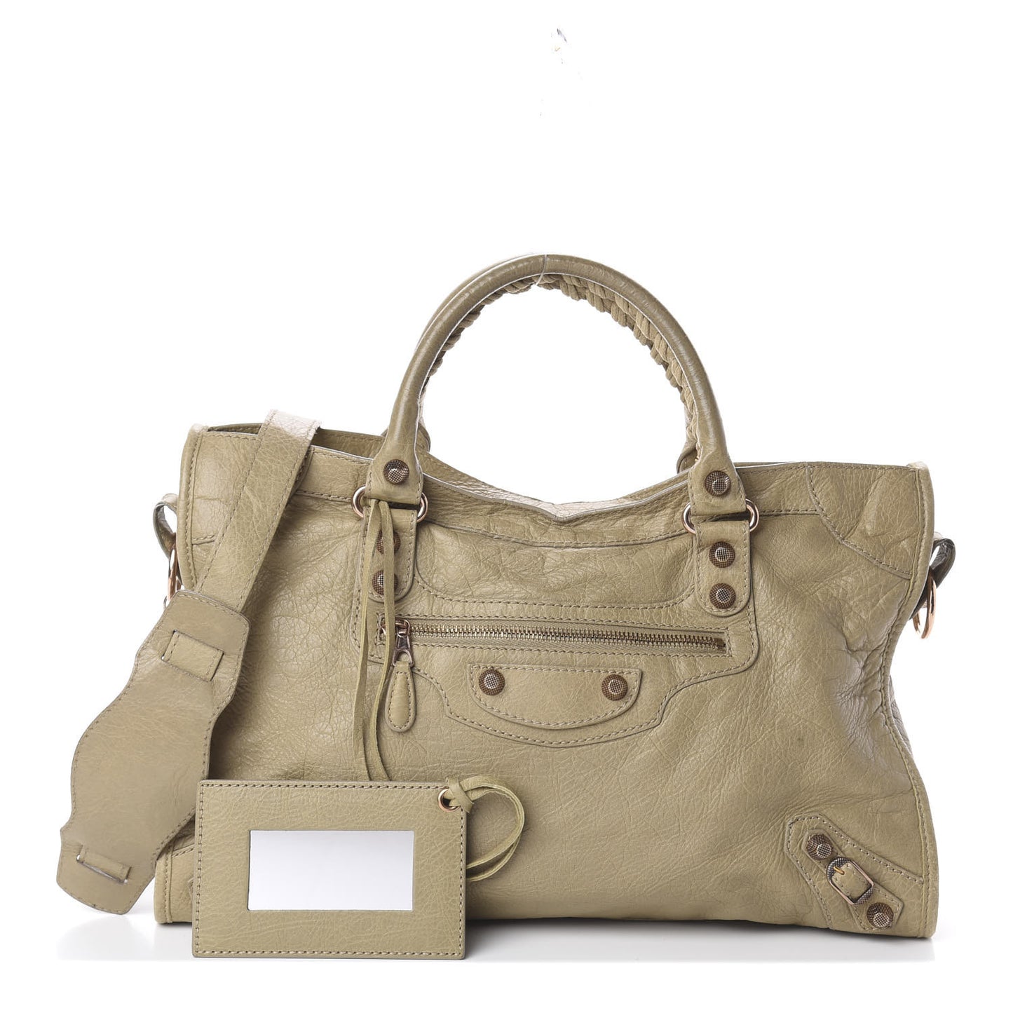 Agneau Giant 12 Rose Gold Hardware City Latte Beige