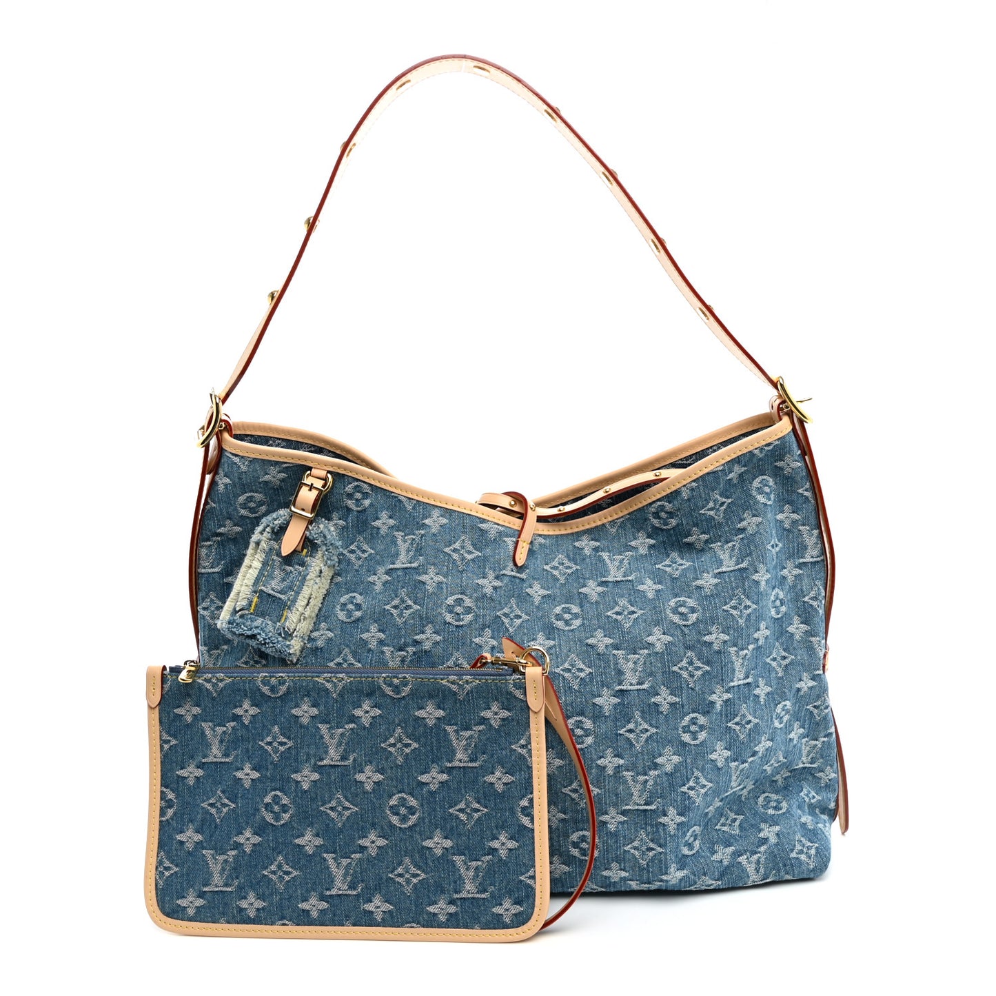 Monogram Denim CarryAll MM Blue