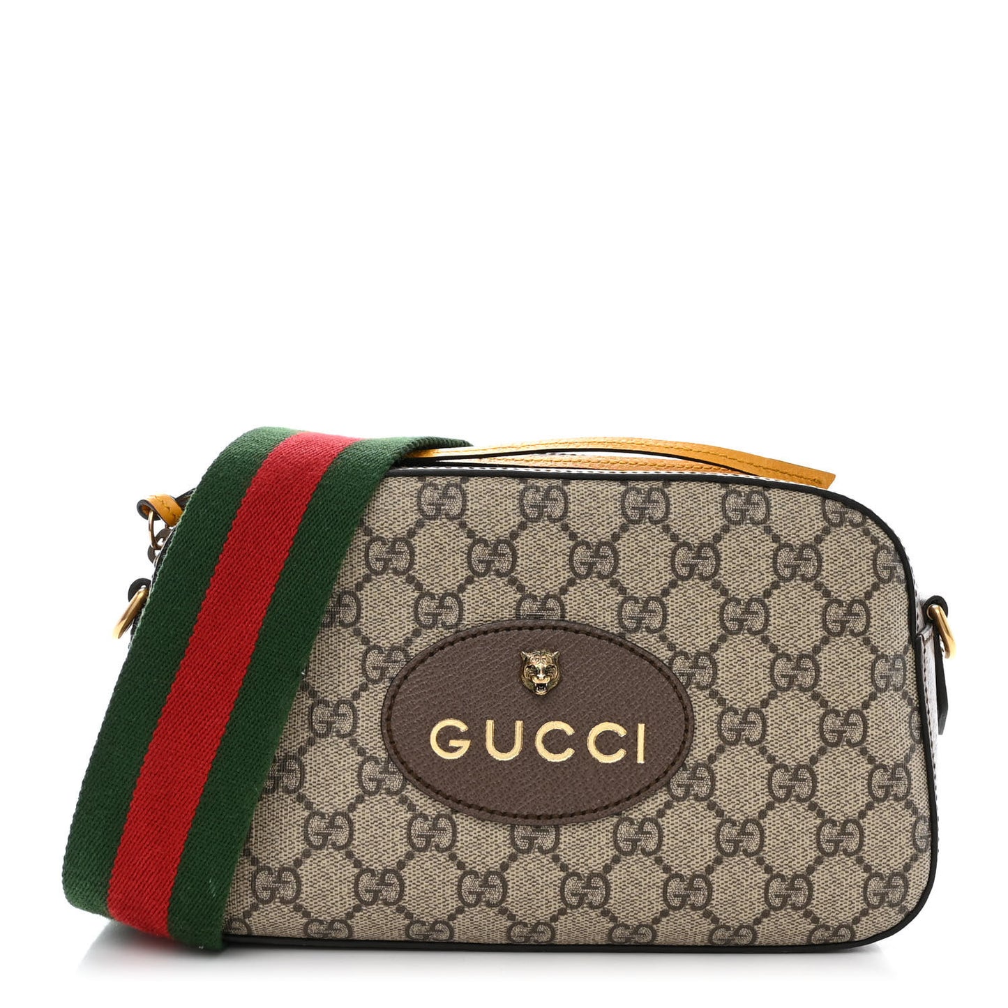GG Supreme Monogram Web Neo Vintage Shoulder Bag Beige New Acero Crop