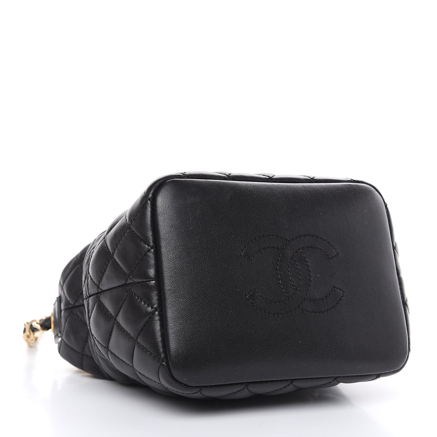 Lambskin Quilted Small Hobo Black
