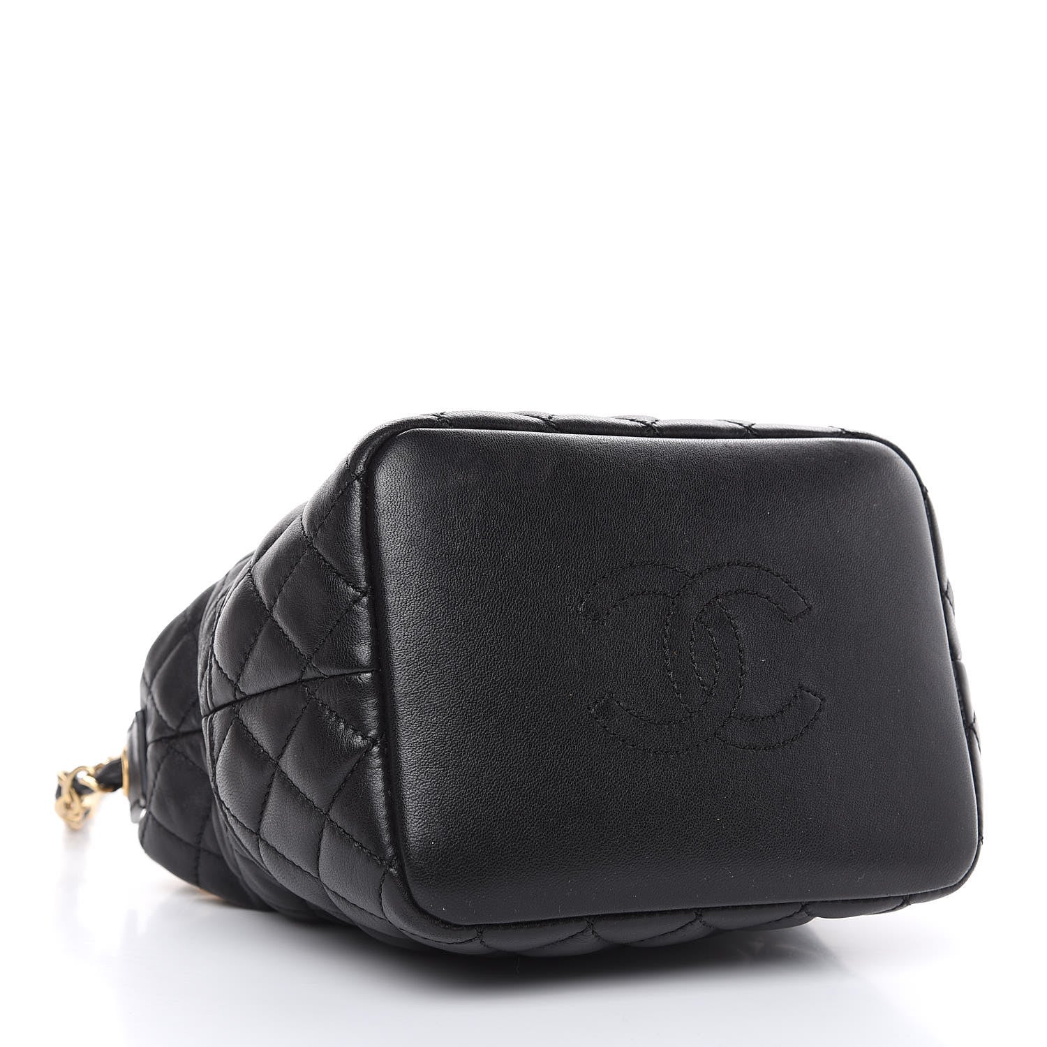 Chanel Lambskin Quilted Small Hobo Black 4 of 9
