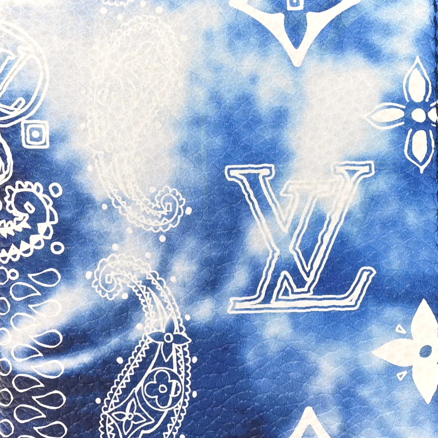 Louis Vuitton Cowhide Monogram Bandana Pocket Organizer Blue 7 of 8