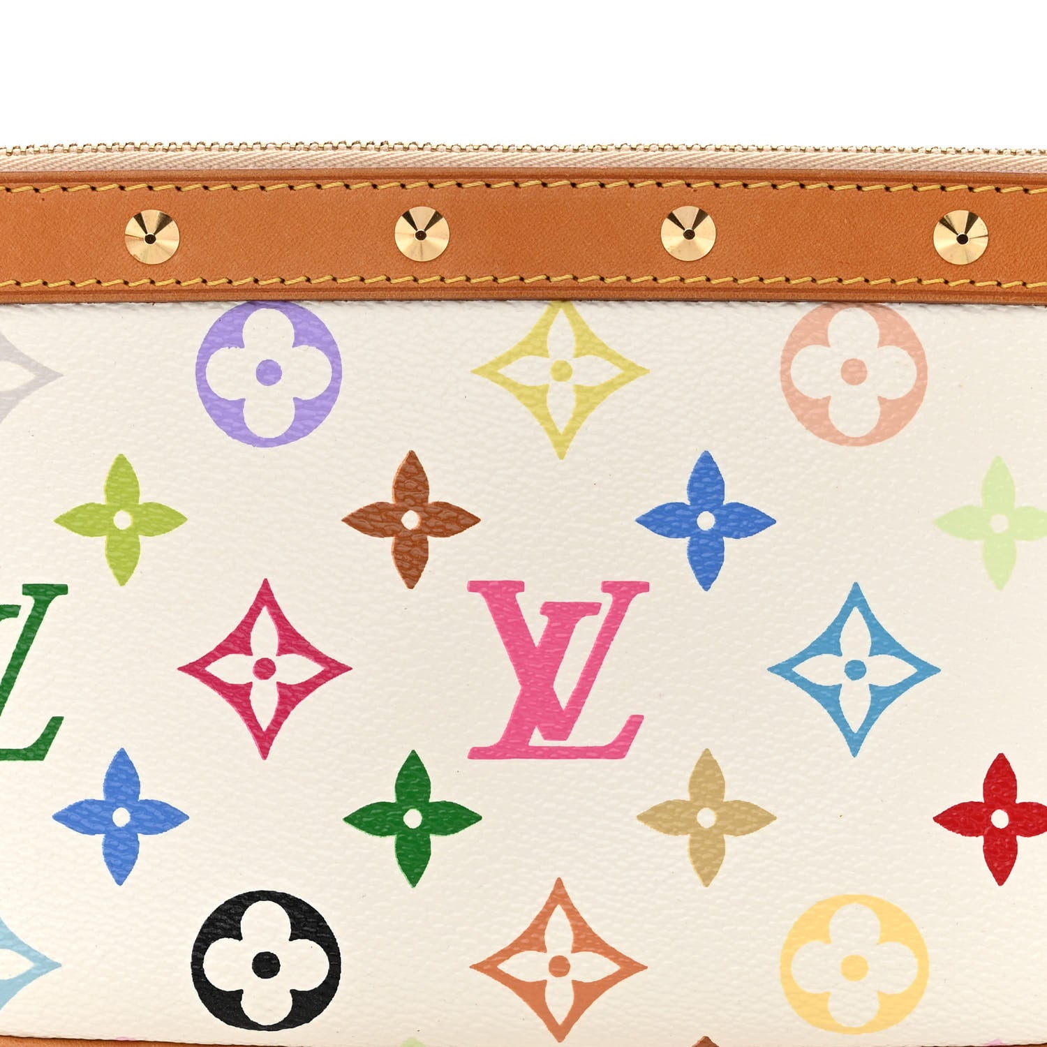 Louis Vuitton Monogram Multicolor Pochette Accessories White 8 of 11
