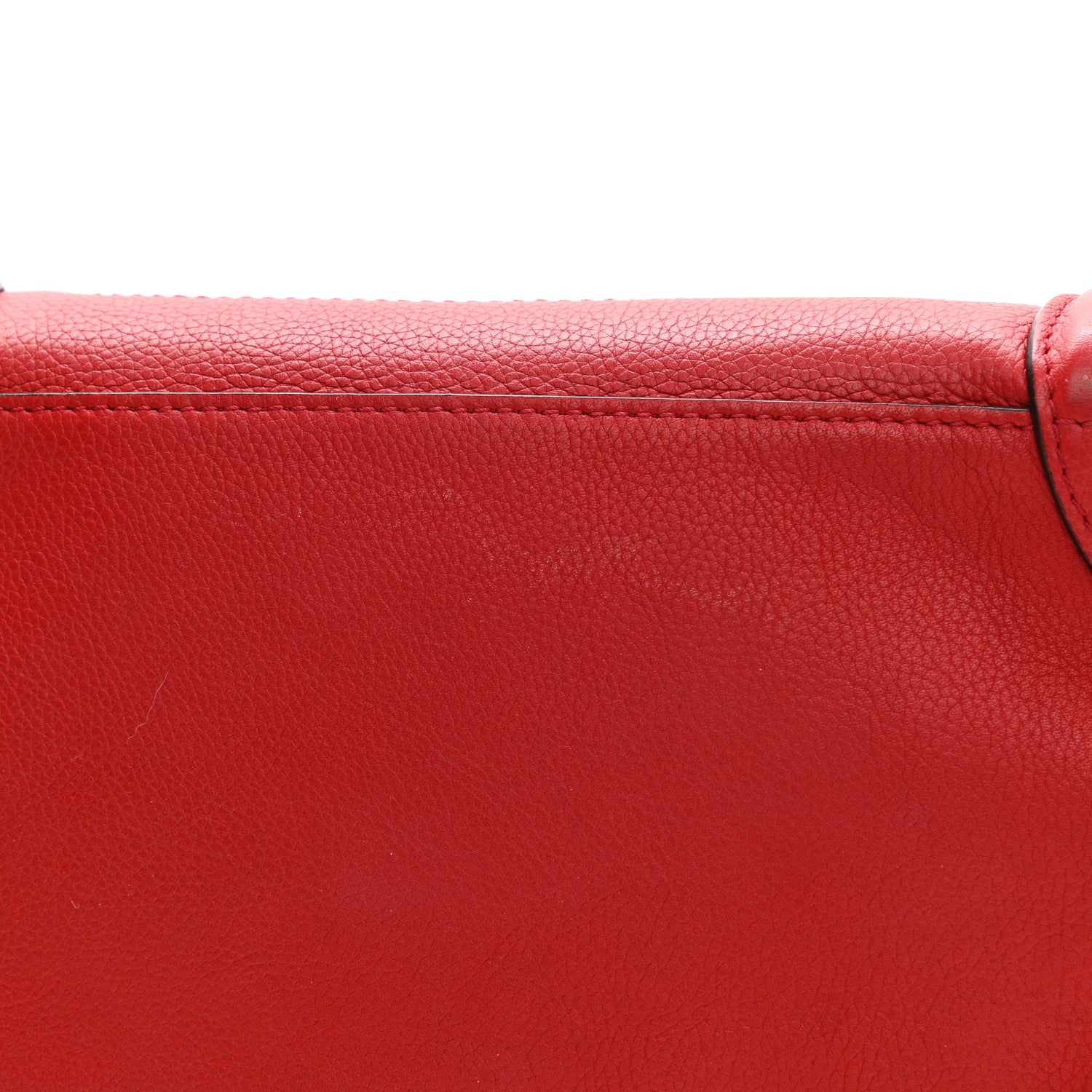Celine Drummed Calfskin Mini Luggage Coquelicot 18 of 19