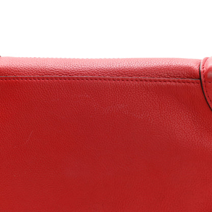 Celine Drummed Calfskin Mini Luggage Coquelicot 18 of 19