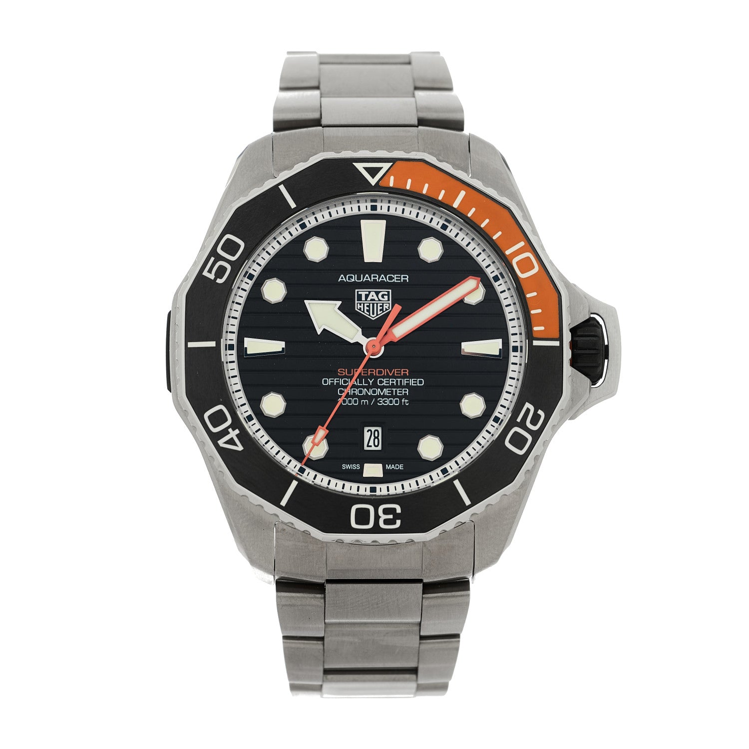 Tag Heuer Titanium 45mm Aquaracer Professional 1000 Superdiver Automatic Watch Black WBP5A8A 1 of 5