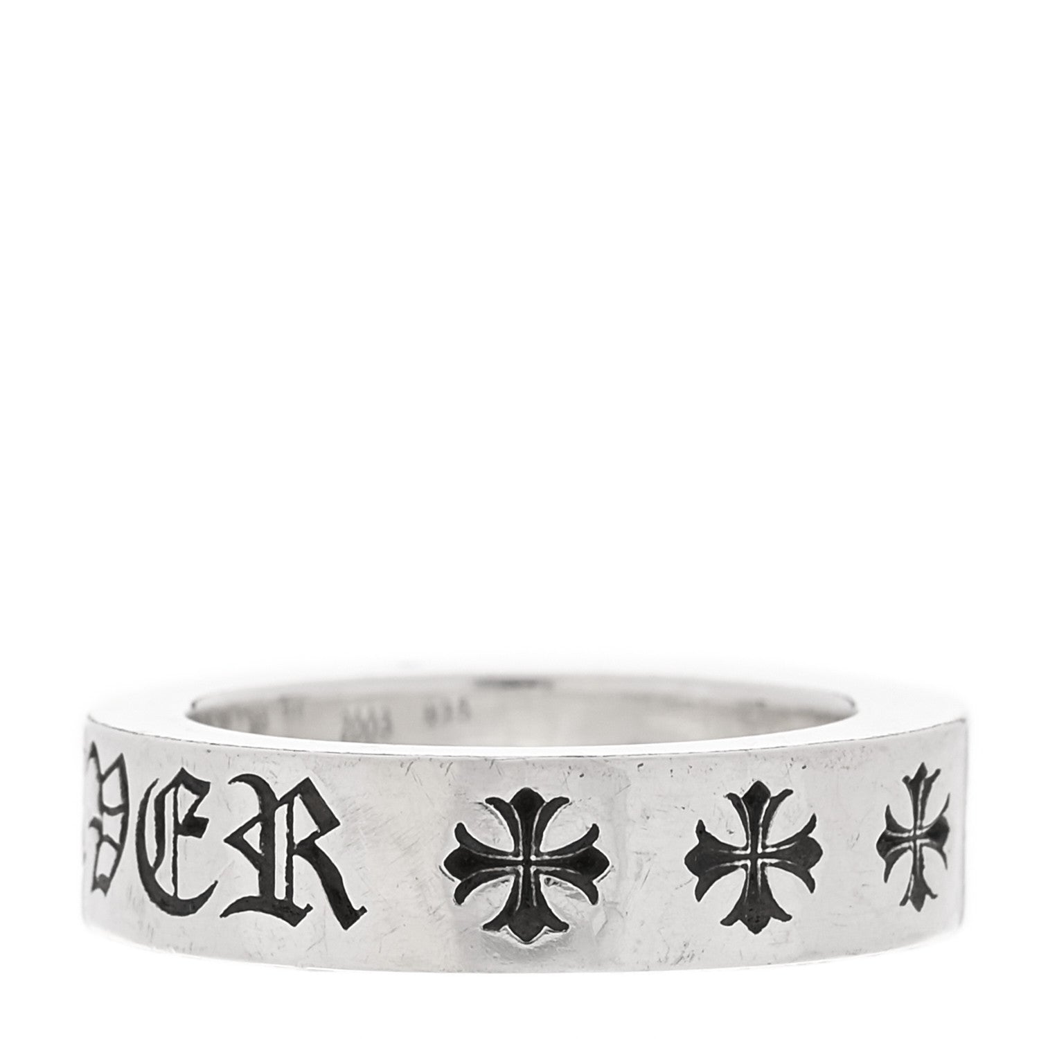 Chrome Hearts Sterling Silver Cross CH Forever Spacer Ring 54 7 3 of 4
