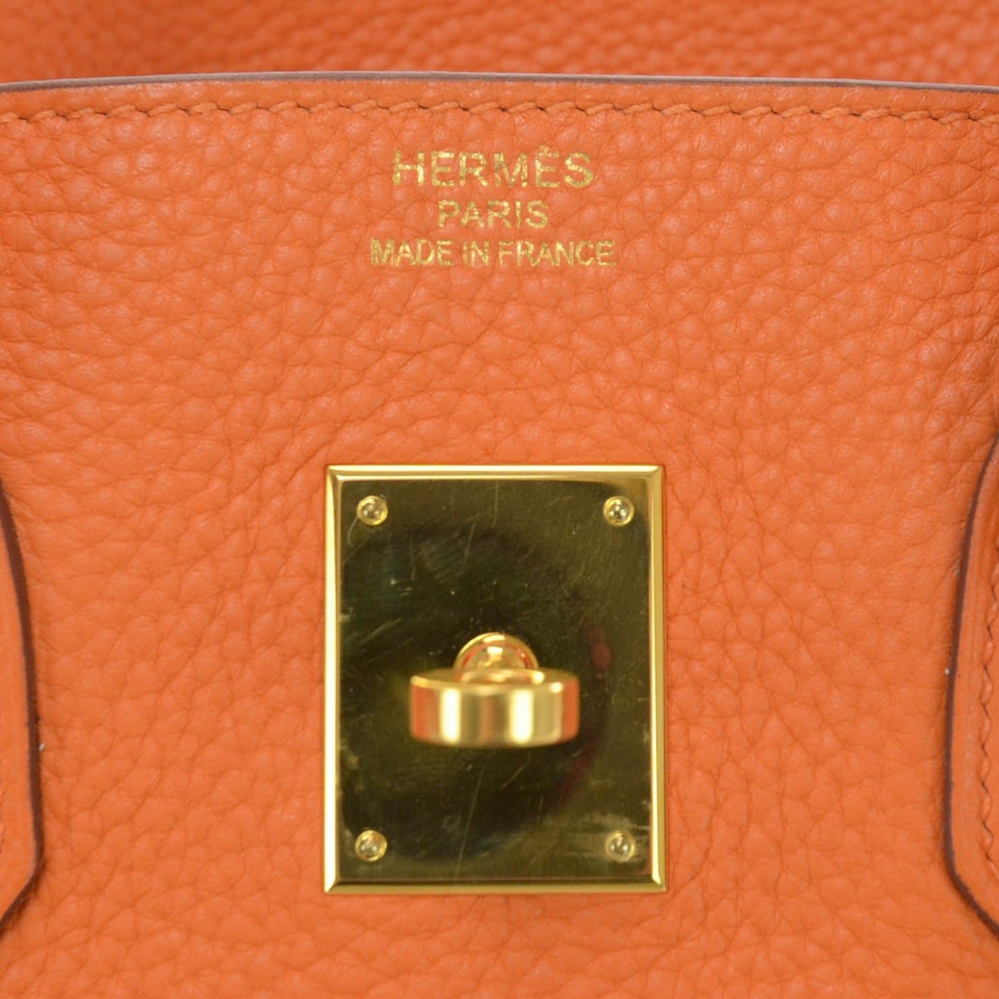 Taurillon Clemence Birkin 35 Orange