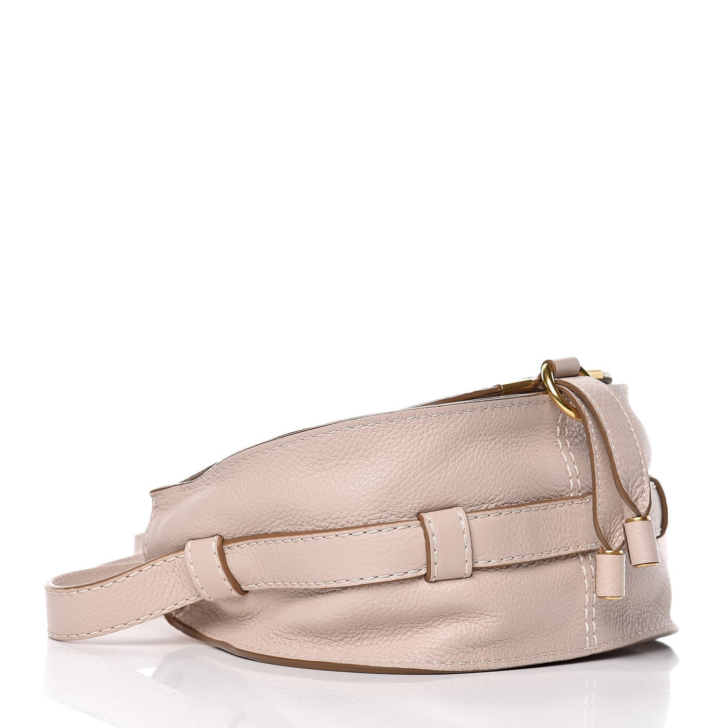 Calfskin Mini Marcie Round Crossbody Bag Abstract White