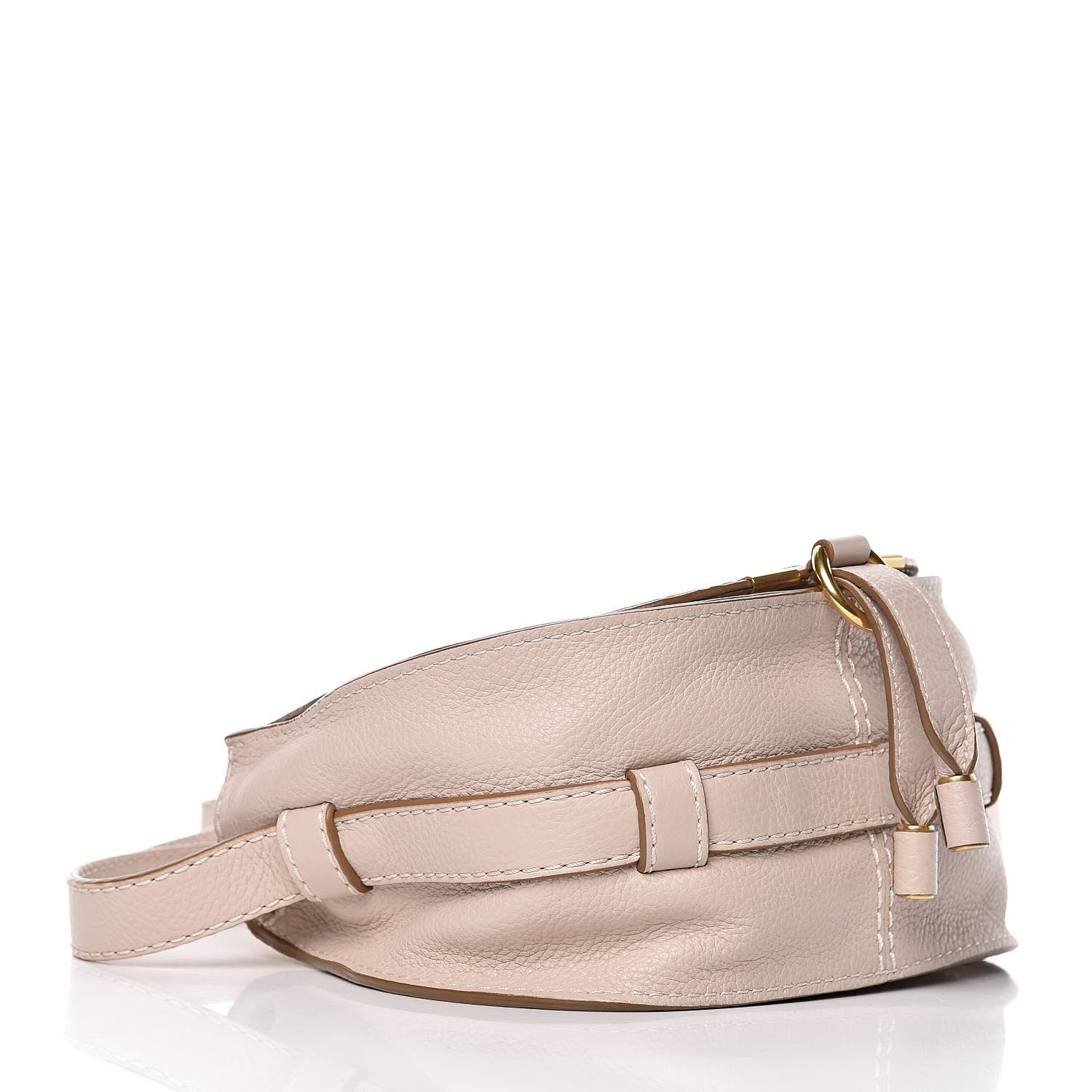 Chloe Calfskin Mini Marcie Round Crossbody Bag Abstract White 4 of 10