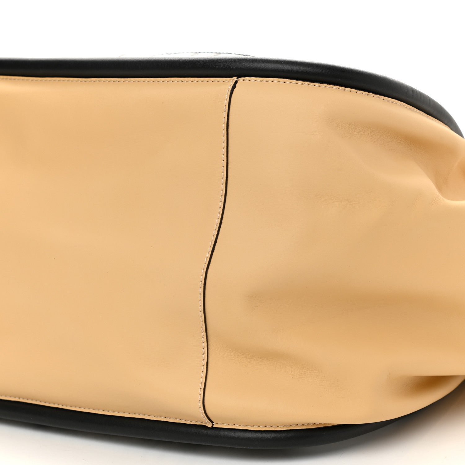 Proenza Schouler Calfskin Snakeskin Embossed XL Ruched Tote Beige White 11 of 11