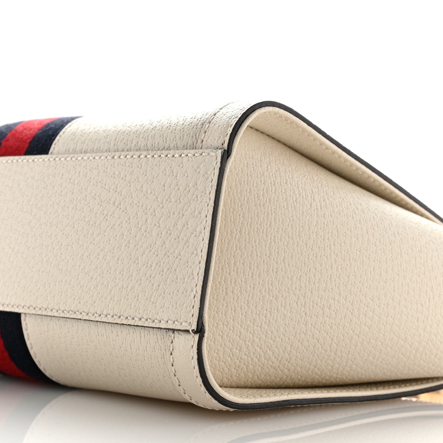 Gucci Textured Calfskin Web Small Ophidia Tote Bag Mystic White 10 of 11