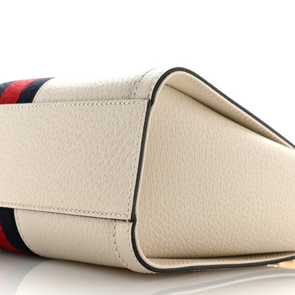 Gucci Textured Calfskin Web Small Ophidia Tote Bag Mystic White 10 of 11
