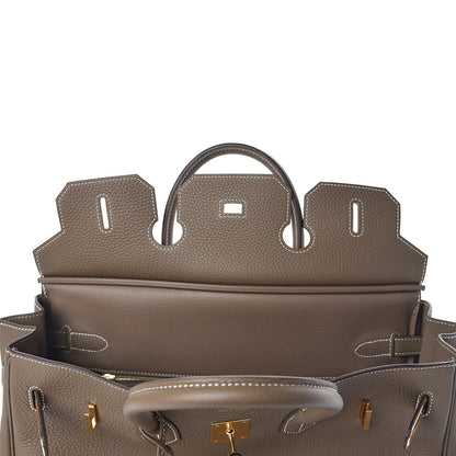 Hermes Taurillon Clemence Birkin 35 Etoupe 11 of 31