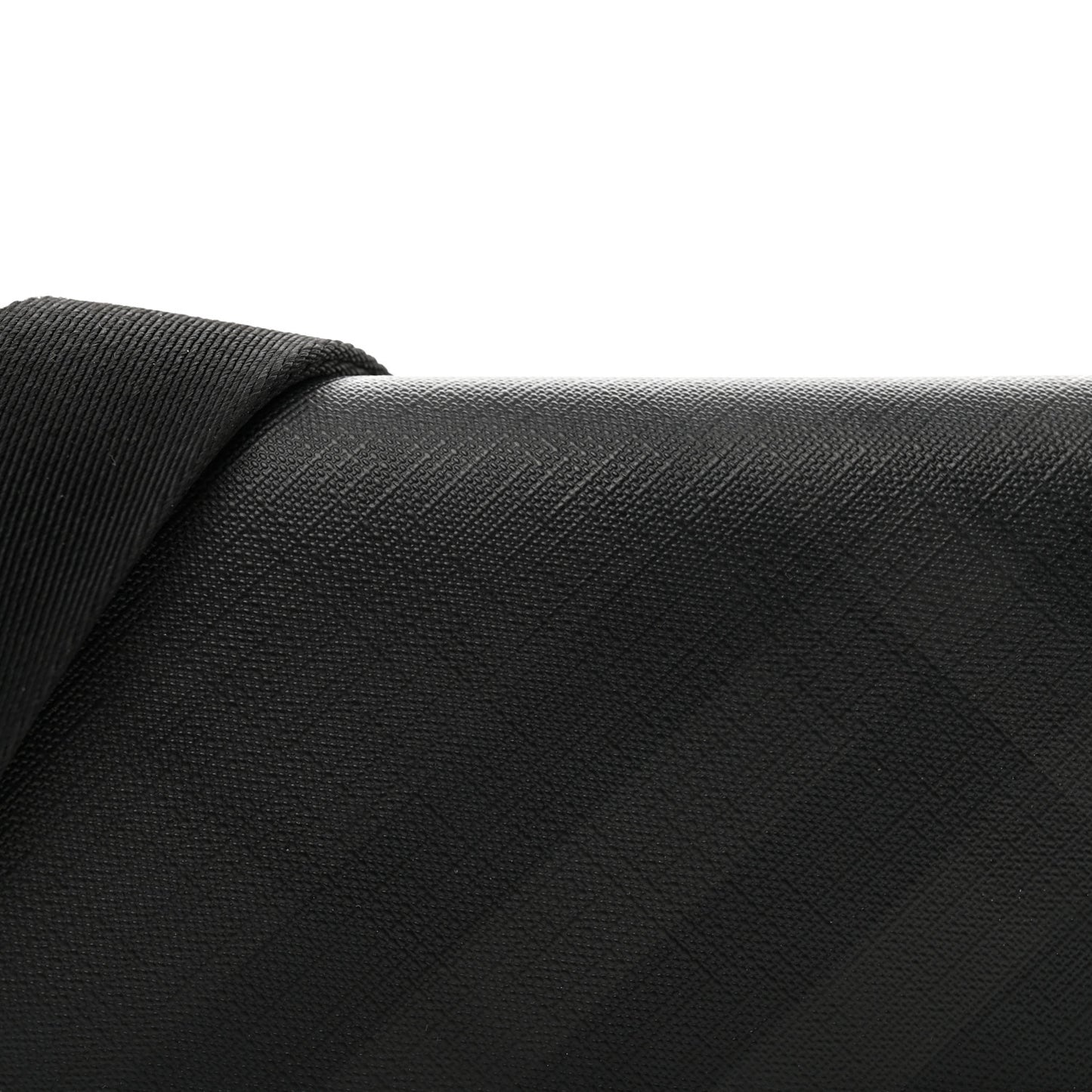 London Check Wallet with Detachable Strap Charcoal