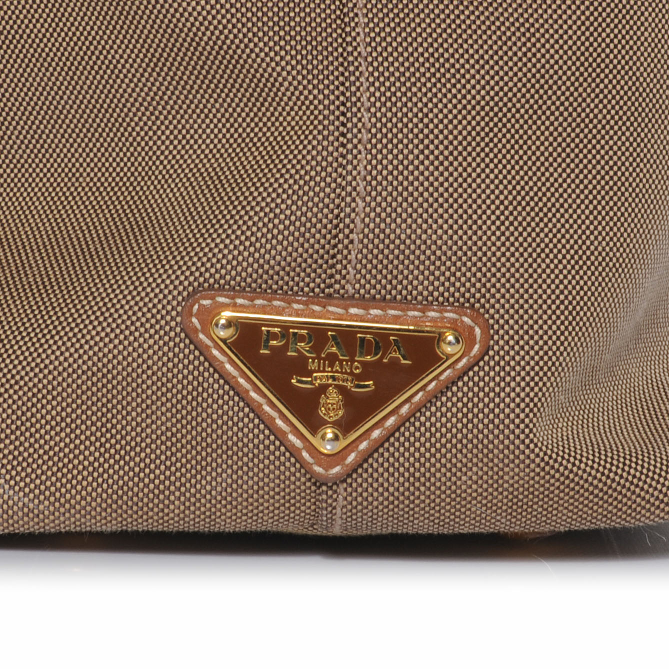 Prada Jacquard Logo Tote Corda Brandy 5 of 9