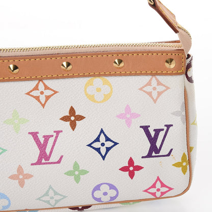 Louis Vuitton Monogram Multicolor Pochette Accessories White 10 of 10