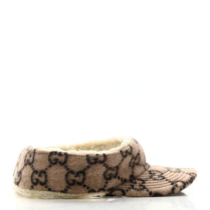 Gucci Covered Wool GG Monogram Visor Beige Ebony 5 of 12