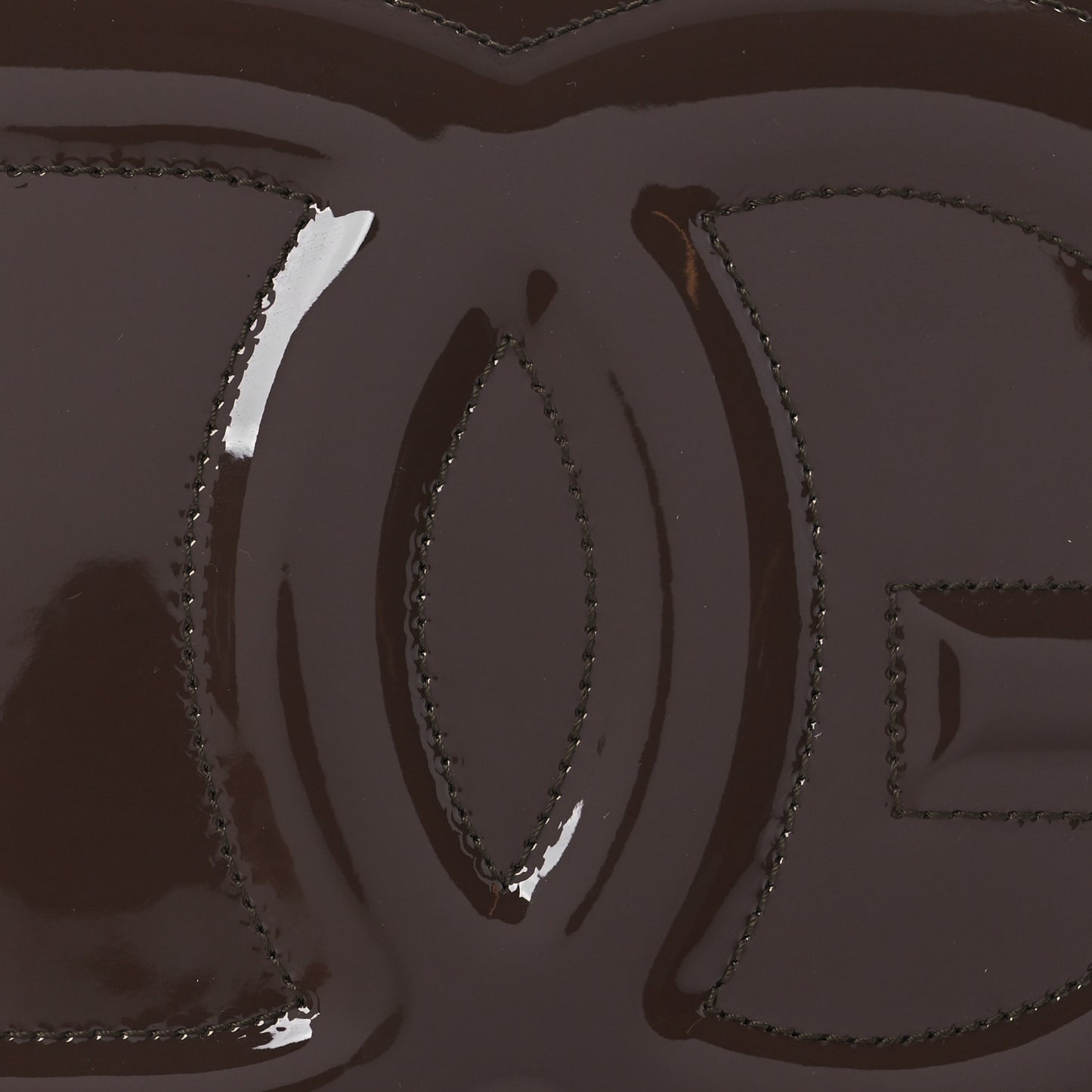Patent DG Logo Flap Crossbody Bag Fango Brown