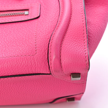 Celine Drummed Calfskin Micro Luggage Fluo Pink 10 of 12