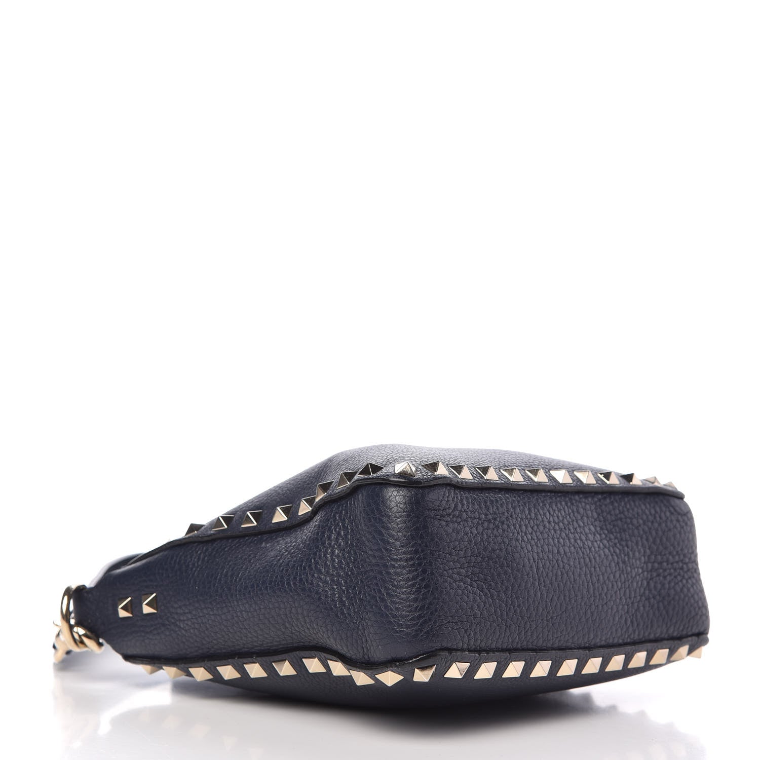 Valentino Garavani Pebbled Calfskin Mini Rockstud Flip-Lock Messenger Bag Marine 4 of 19