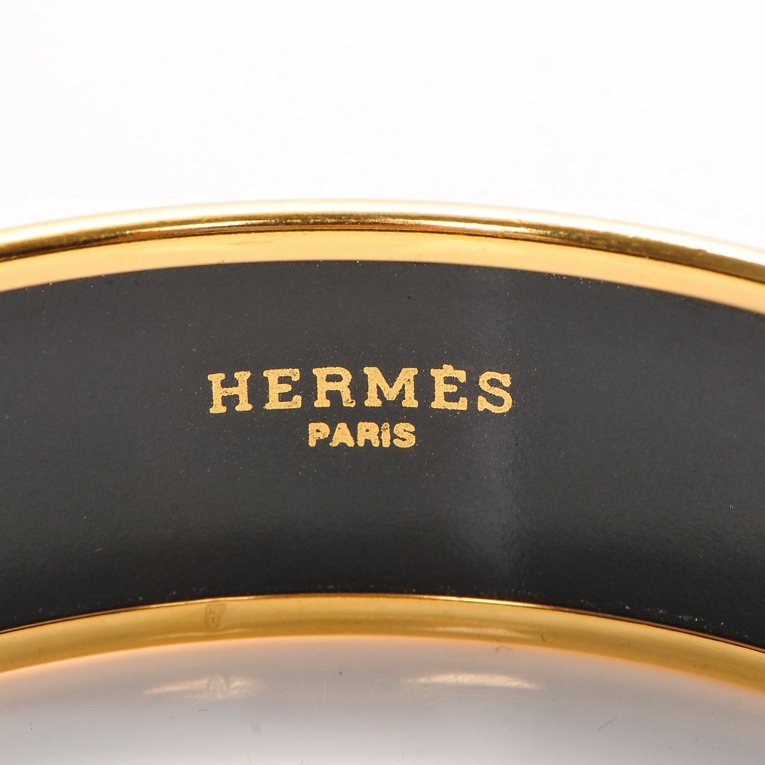 Hermes Enamel Printed Alphabet Russe Wide Bracelet 70 Potiron 4 of 5