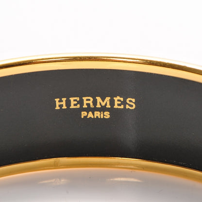 Hermes Enamel Printed Alphabet Russe Wide Bracelet 70 Potiron 4 of 5